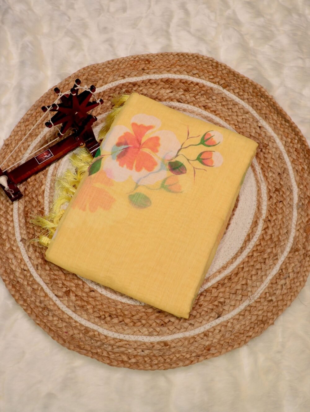 Soft Sunshine Yellow Delicate floral prints on a breezy fabric — crafted for effortless everyday elegance.