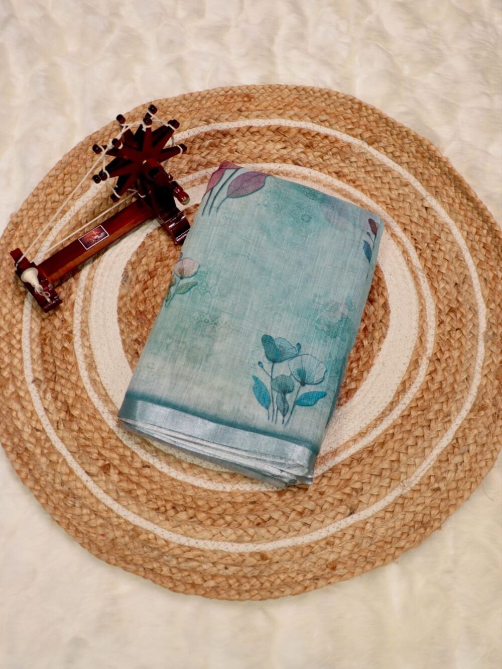 Chanderi Cotton Saree featuring allover Buttaas and fine texture with a refined finish for versatile wear - Ihaara Studio saree