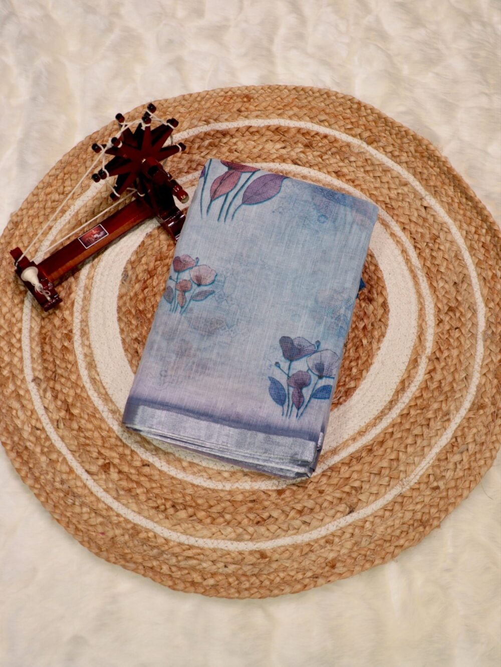 Chanderi Cotton Saree featuring allover Buttaas and fine texture with a refined finish for versatile wear - Ihaara Studio saree