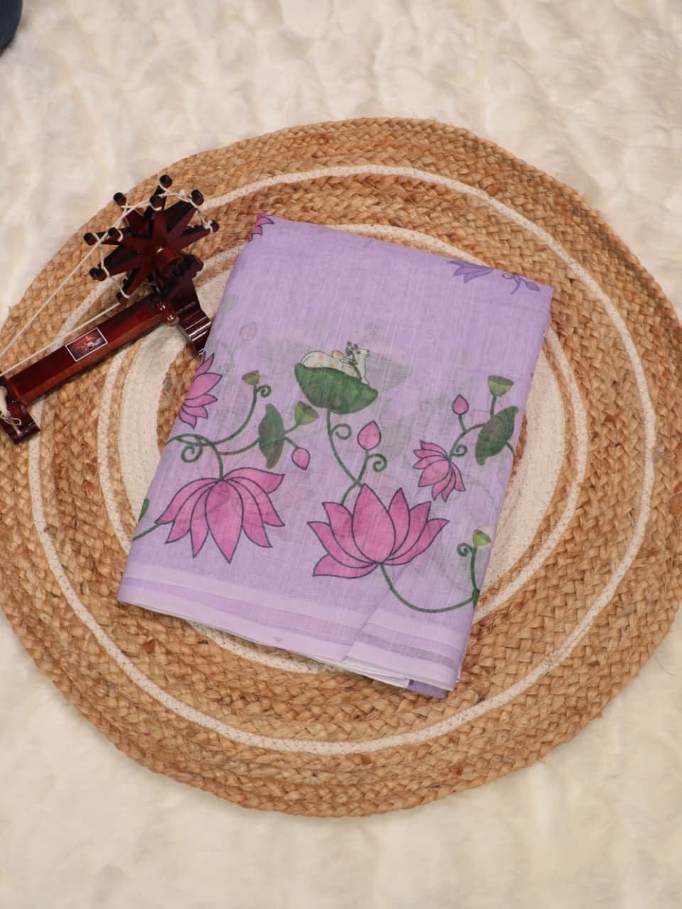 Lavender Mist Pichwai Lenin Saree